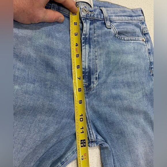 7 For All Mankind 29x28 Ultra HR Jo Wide Leg Stretch Denim Jeans - Picture 4 of 11